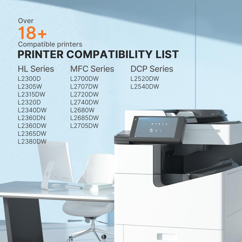 E-Z Ink Compatible Drum Unit (Not Toner) Replacement for Brother DR630 DR 630 to Compatible with DCP-L2520DW DCP-L2540DW HL-L2300D HL-L2305W HL-L2320D HL-L2340DW HL-L2380DW HL-L2680W (2 Pack) - Image 5